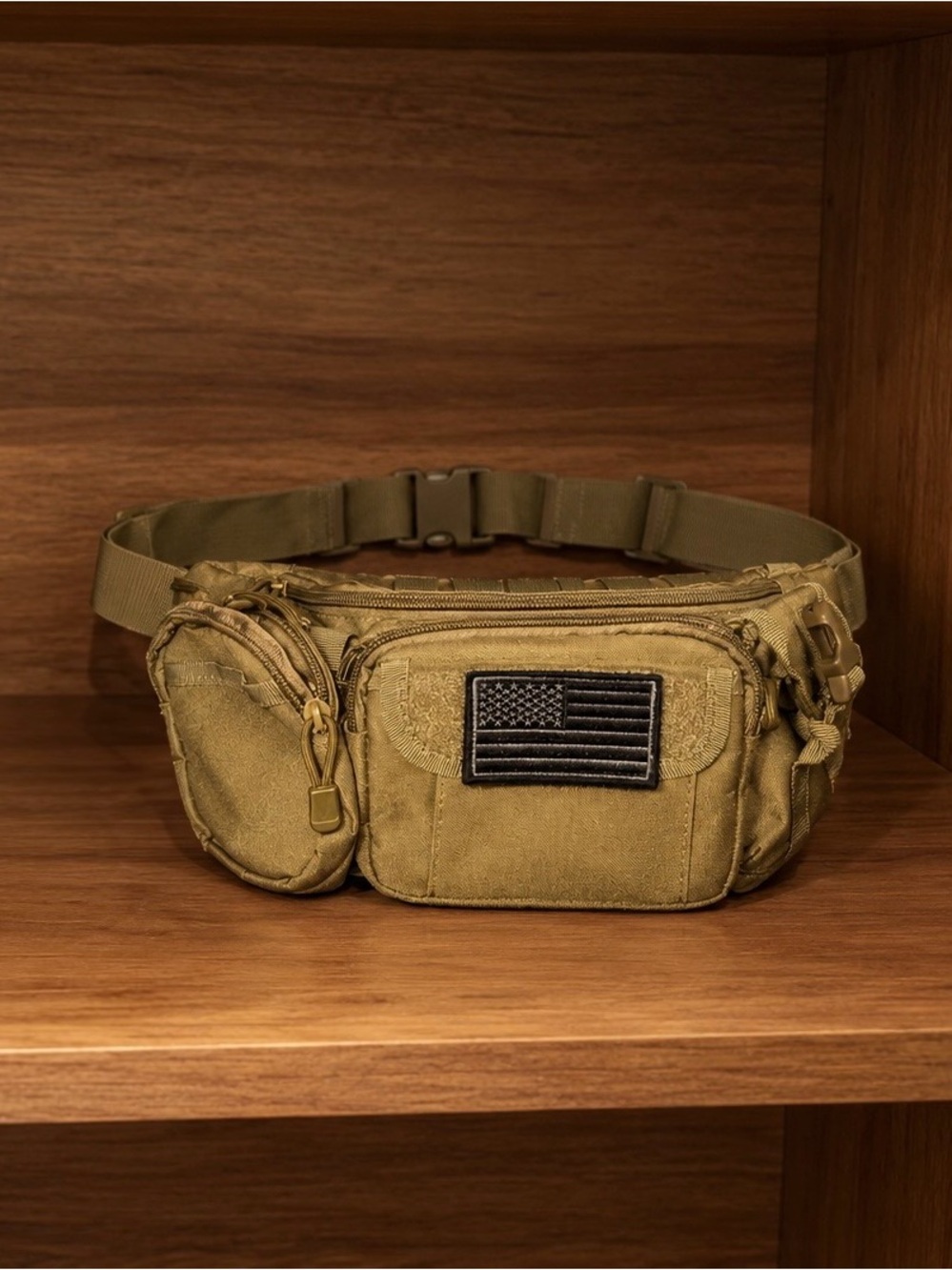 Tactical Olive Green Waist Pack - Men